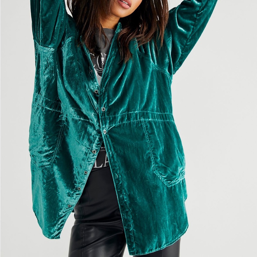 We the Free Summer Daydream Velvet Buttondown